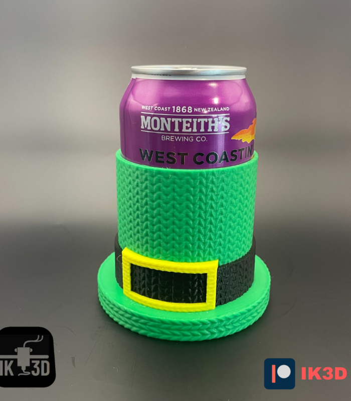St Patrick's Day Knitted Leprechaun Hat Can Cooler, Irish Novelty Gift