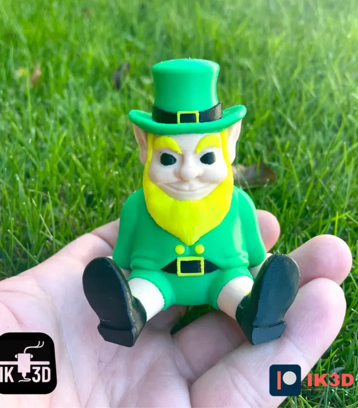 Handcrafted Green Leprechaun Shoulder Pal Figurine - St Patrick's Day Accessory