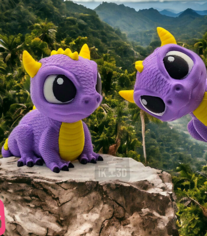 Iconic Baby Dragon 3D Printed Figurine - Whimsical Fantasy Decor & Gift