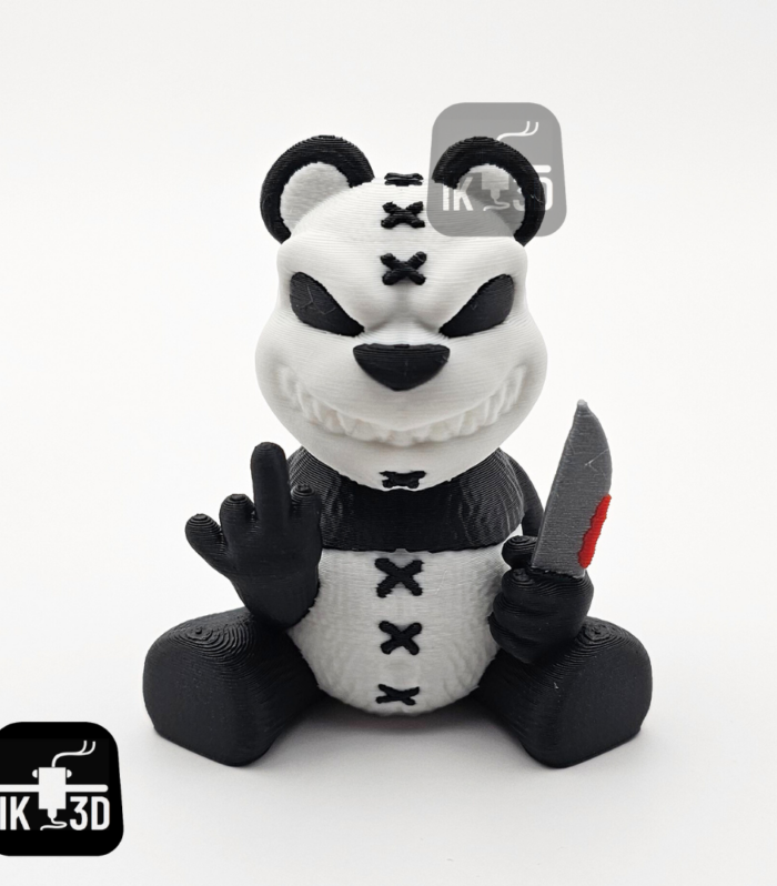 Naughty Panda Flipping the Bird Figurine | Funny PLA Middle Finger Desk Decor