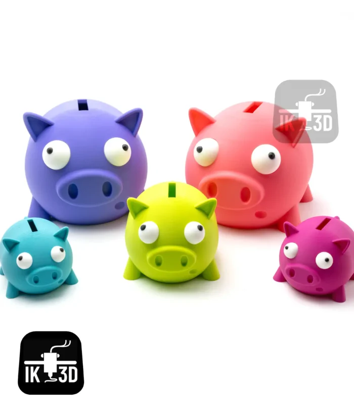 Cute Round Piggy Money Bank - Coin Saver for Kids & Desk Decor