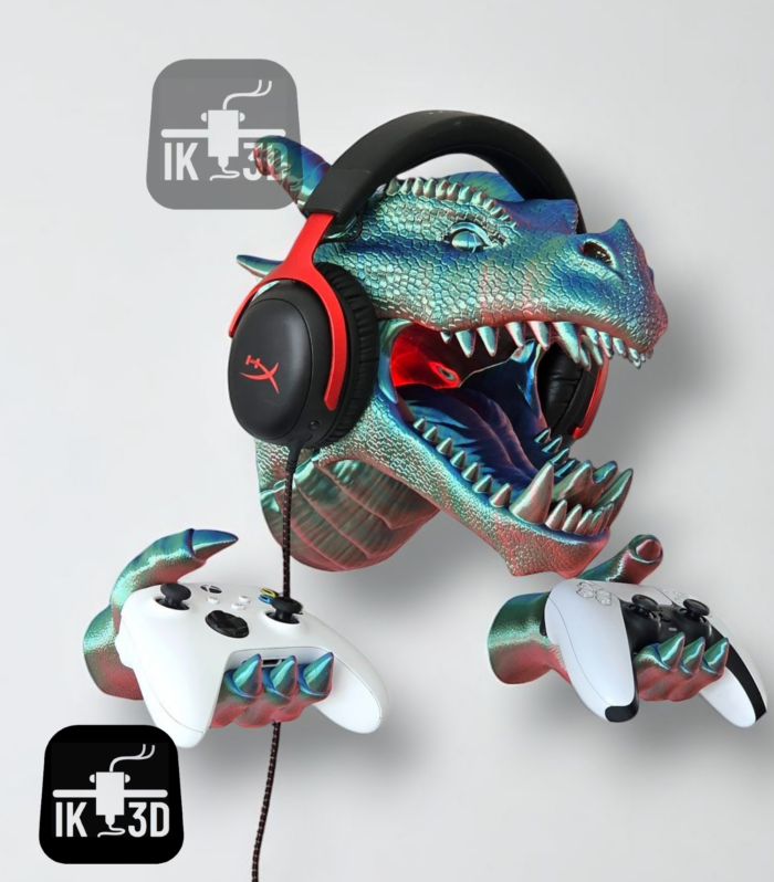 Dragon Head Wall Mounted Holder for Controllers and Headsets