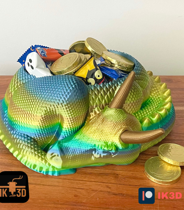 Sleepy Dragon Candy Bowl & Planter - Adorable Desktop Coin & Trinket Keeper