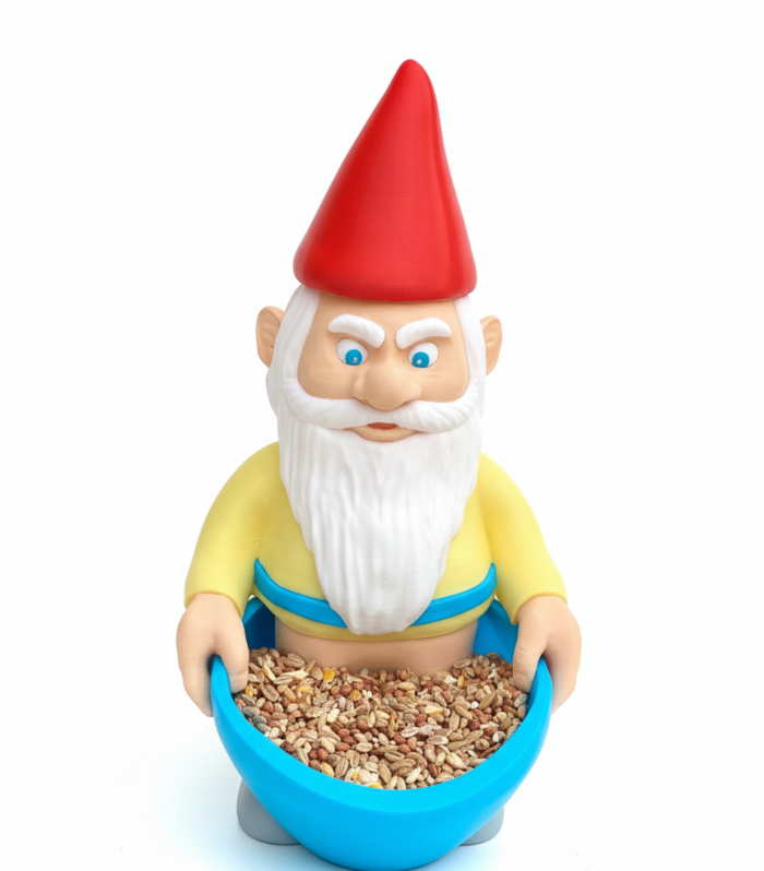 Gnome Bird Feeder - AI generated