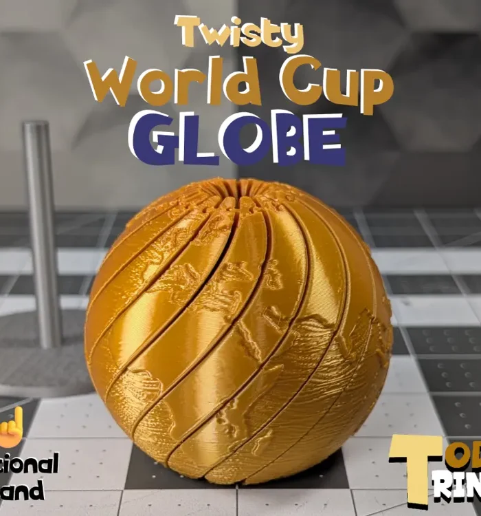 Detailed Twisty Globe Fidget Toy World Cup Style